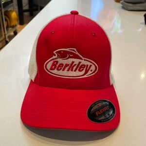 Berkley Fishing FlexFit Red/White Fitted Hat, Size S/M